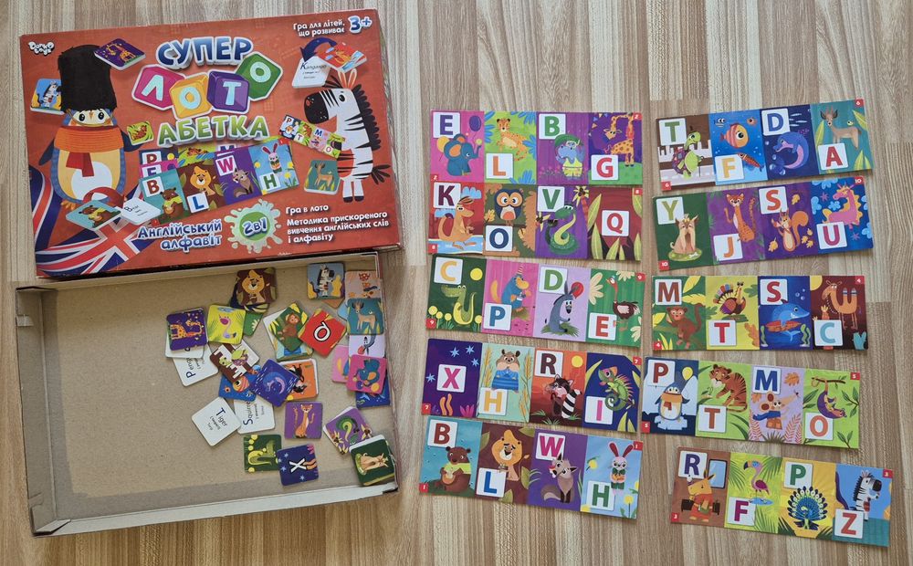 Настільна гра "Суперлото, Абетка" укр/англ DANKO TOYS