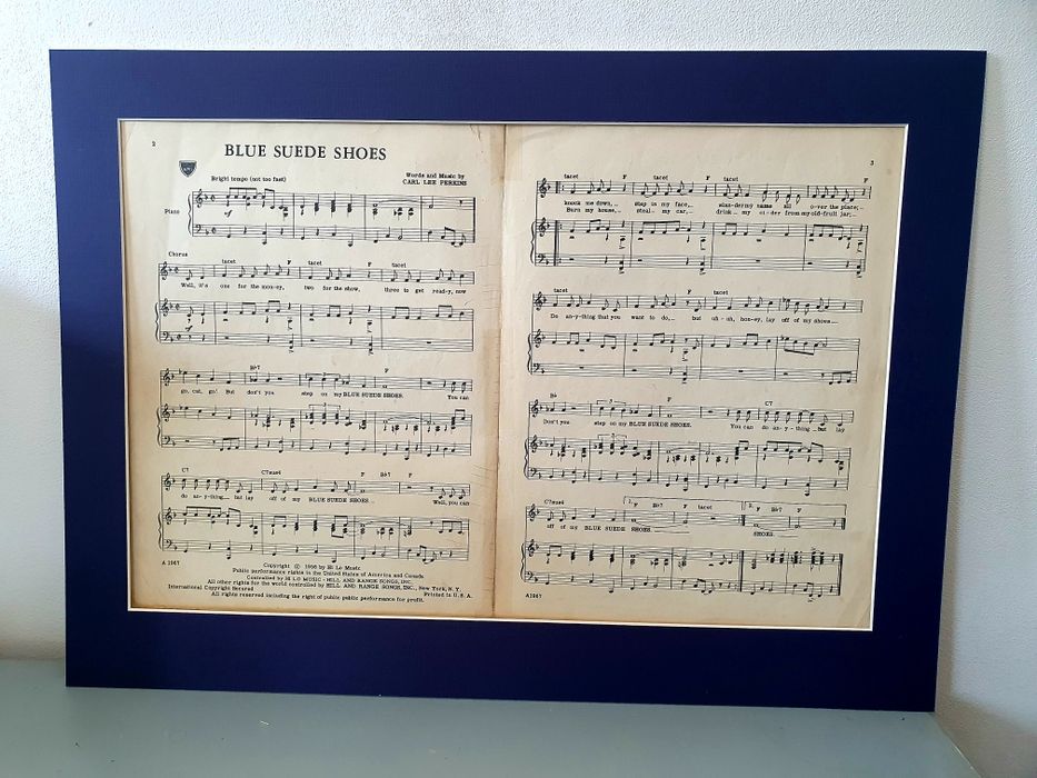 Partituras original Blue Sued Shoe de Carl Perkins Publicação 1967