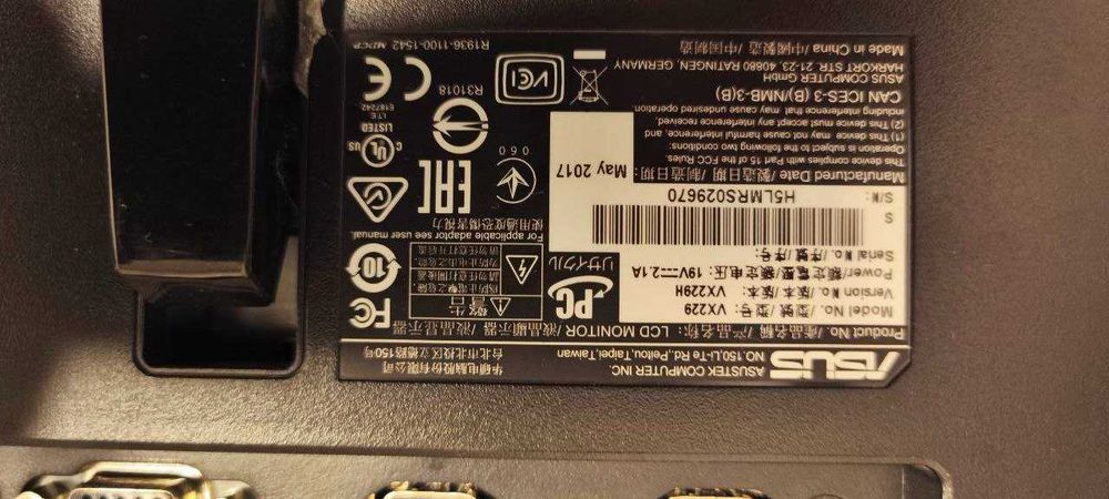 Monitor Asus VX229H 21,5 polegadas