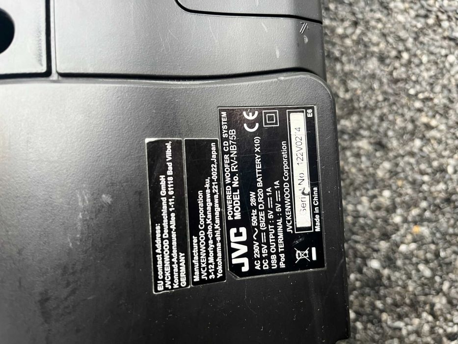 Boombox JVC- RV NB75B | Dobry Stan |
