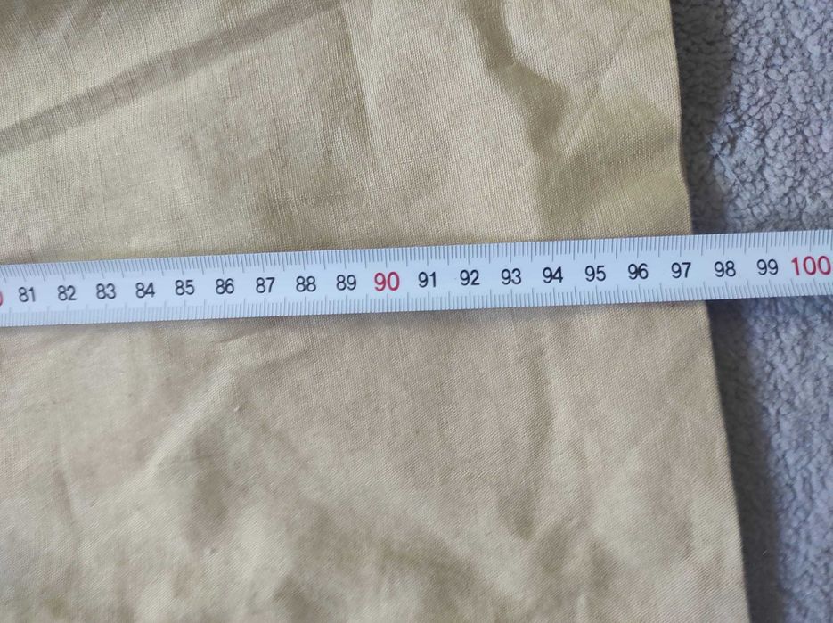 Spodnie letnie Tommy Hilfiger bawełna len, roz2, jasny beż, oryginalne