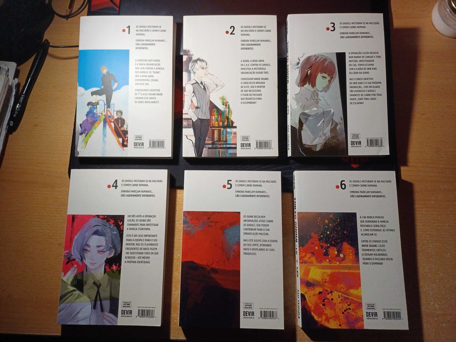 Mangá Tokyo Ghoul: re, volumes 1 a 6