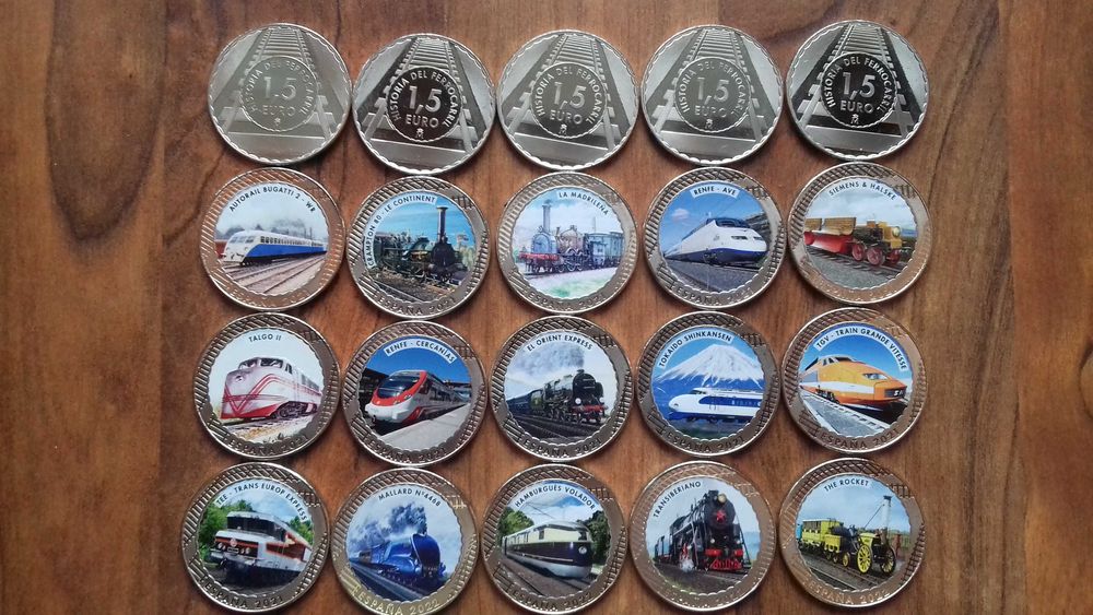 20 Moedas 1,50€ - História dos Caminhos de Ferro , 2021