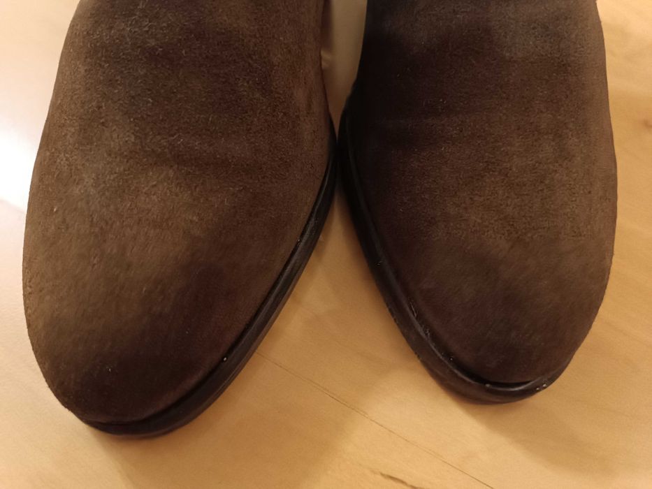 Botki skórzane Lasocki, kolor oliwkowy/brąz, r. 40, stan bardzo dobry