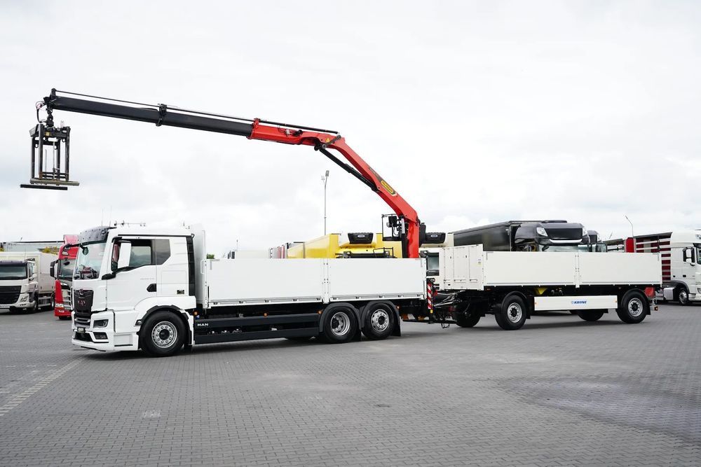 MAN / TGS / 26.470 / 6 X 2 / ZESTAW SKRZYNIOWY + HDS / PALFINGER PK 20 501 L / OŚ SKRĘTNA / CHWYTAK