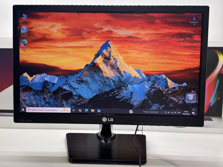 Монітор LG Flatron 19EN33S / 19" (1366x768) TN / VGA