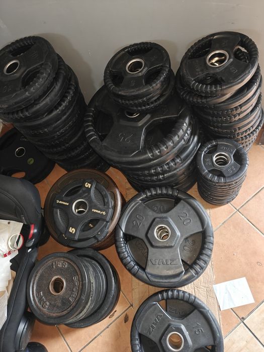 ZIVA Zestaw 155kg  2,5/5/10/15/20/25kg obciążenie olimpijskie kierowni