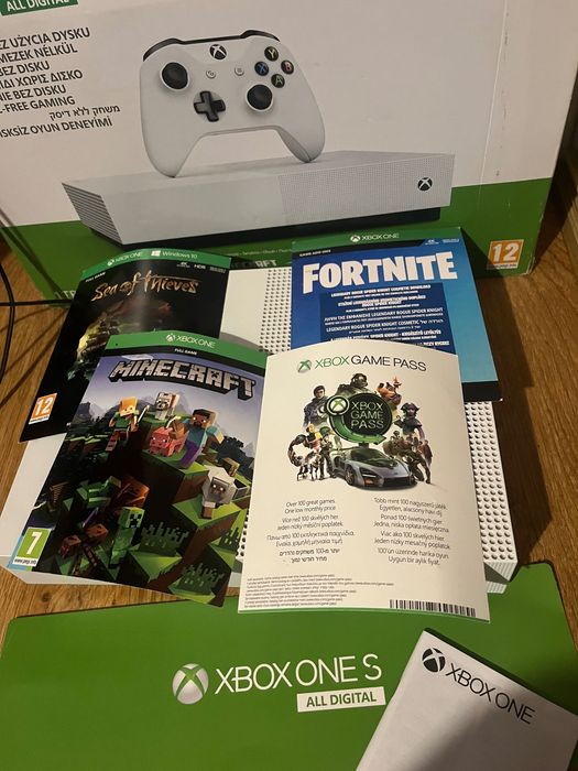 Xbox One S 1TB All-Digital | 2 Pady (Biały + Czarny) | Karton