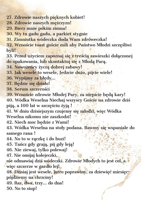 Zawieszki na alkohol złote/srebrne