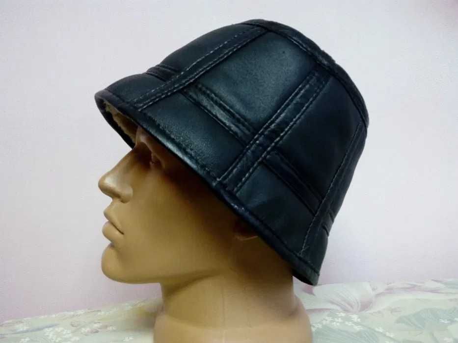 Панама мужская из натуральной овчины. Цигейка