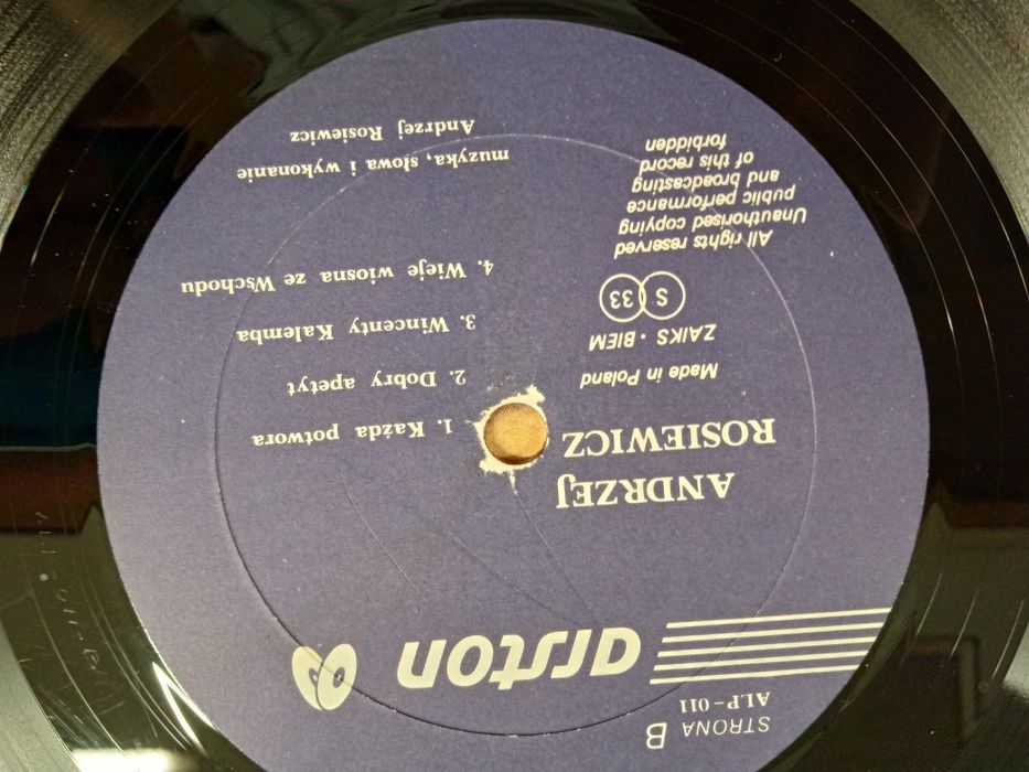 Andrzej Rosiewicz - Zdrówko winyl