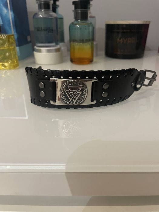 Bransoletka Viking Valknut – czarna