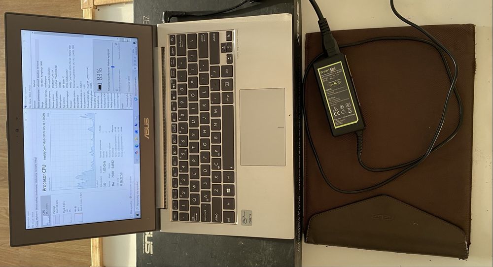 ASUS Zenbook UX21A / i5 / 4GB RAM / SSD 128GB / Sprawny + Etui i Zasilacz