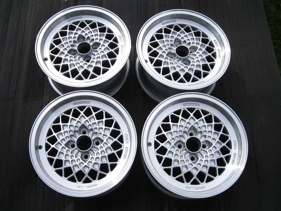 Felgi FONDMETAL Mesh 7j x 15" ET13 4x100 BMW E10 E21 E30 2002 1600 BBS Gold CNC