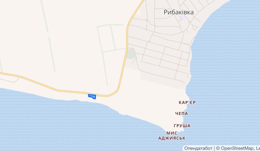 Земельный участок с Рыбаковка первая линия