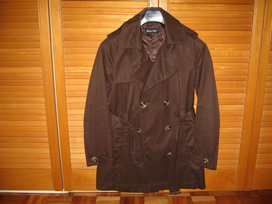 Gabardina trench Coat, da Massimo Dutti, castanho escuro