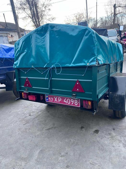 Причіп до авто 150х130х35 з посиленим дишлом, модель "Дніпро-150"