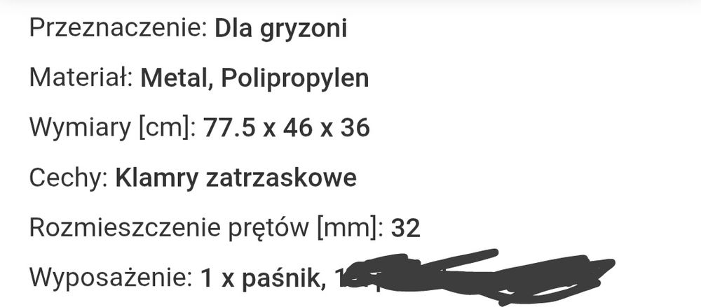 Klatka dla gryzoni