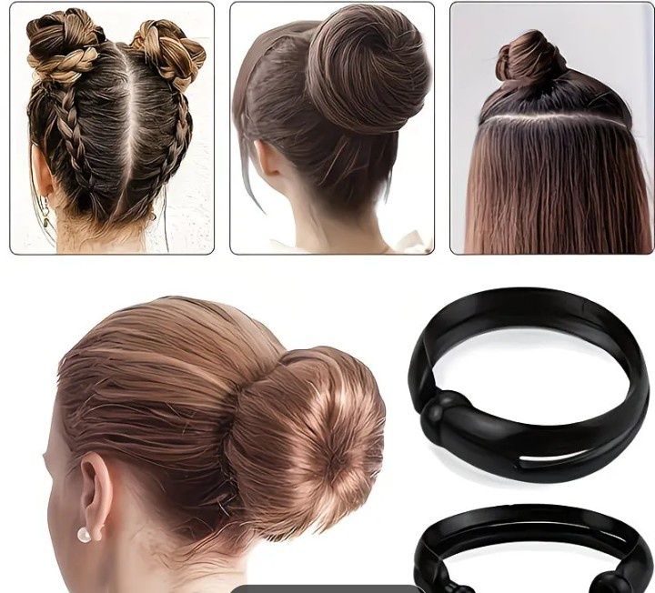 Spinka gumka narzędzie do koka do włosów czarny 2 sztuki