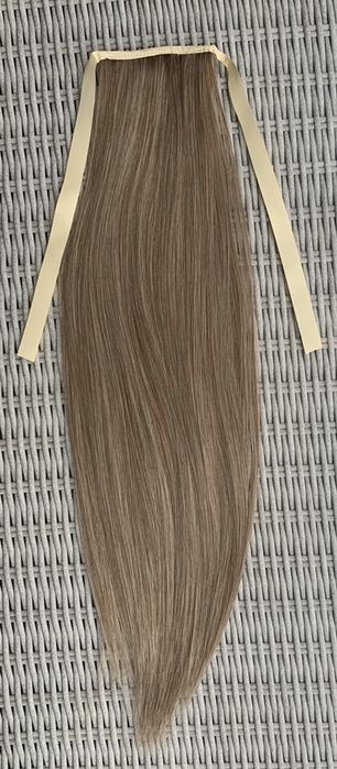 Premium Ultra włosy doczepiane, szatyn, kucyk, treska 16.