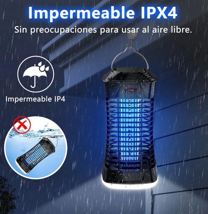 Elektryczna lampa na komary muchy światło LED