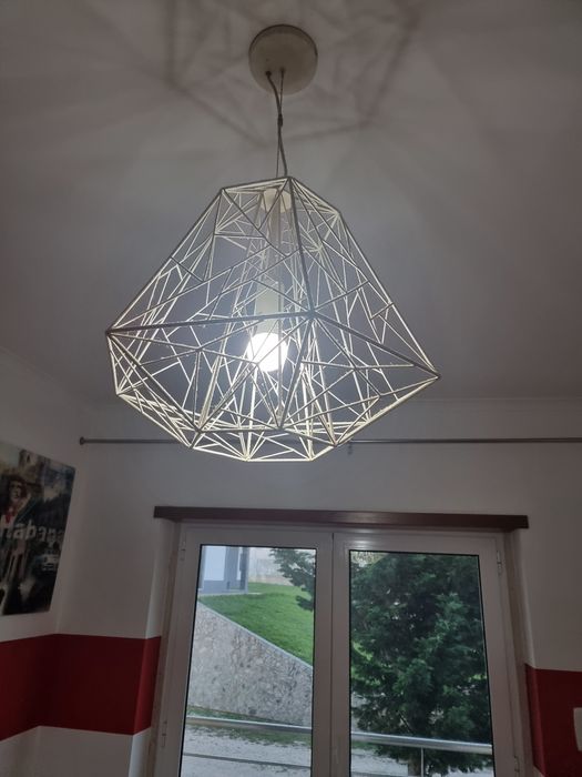 Candeeiro tecto geométrico