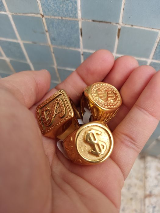 Anéis do dollar aço inoxidável