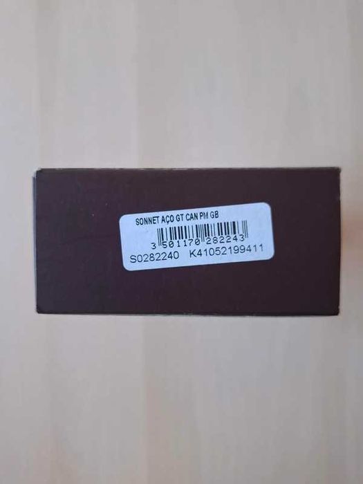 Caneta Parker Tinta Permanente Sonnet Aço GT