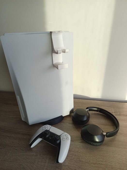 Suporte Branco para Controle e Headset