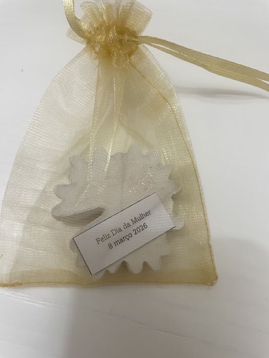 Lembranças cera soja e gesso