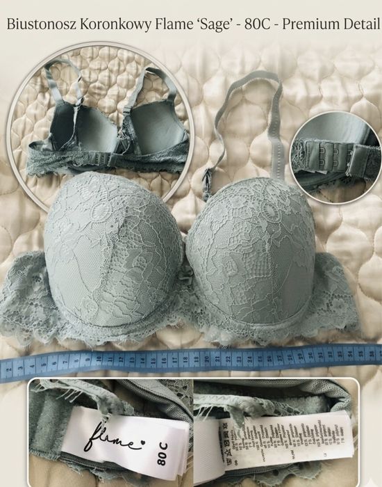 Elegancki Koronkowy Biustonosz Flame – Rozmiar 80C