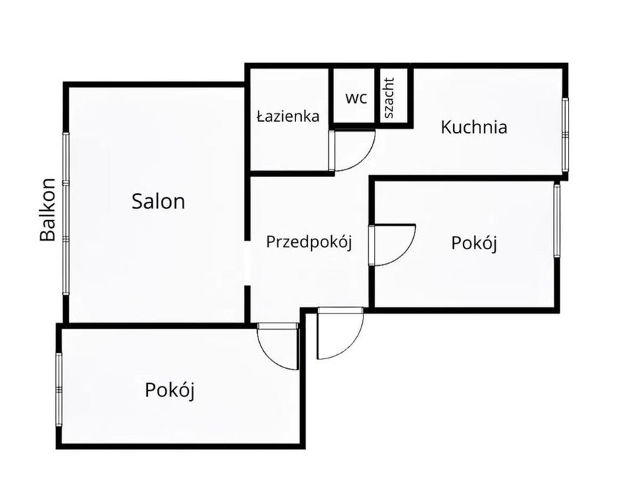 3 pokoje osobna kuchnia rozkładowe 53m2 ul. Maratońska bez pośredników