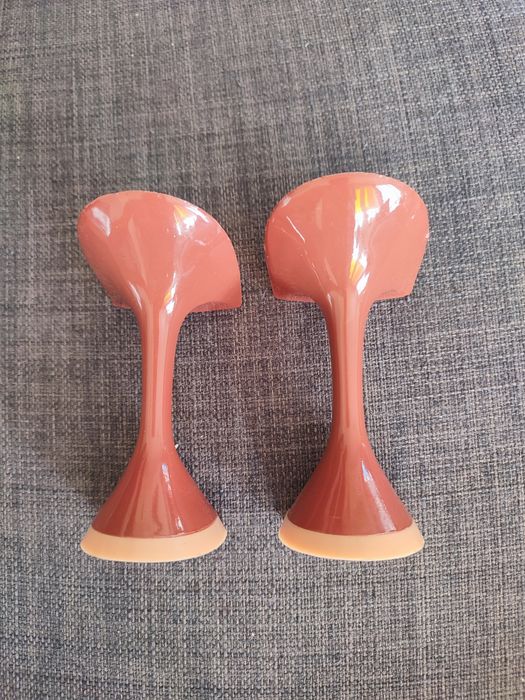 Obcasy brązowe para wraz z flekami