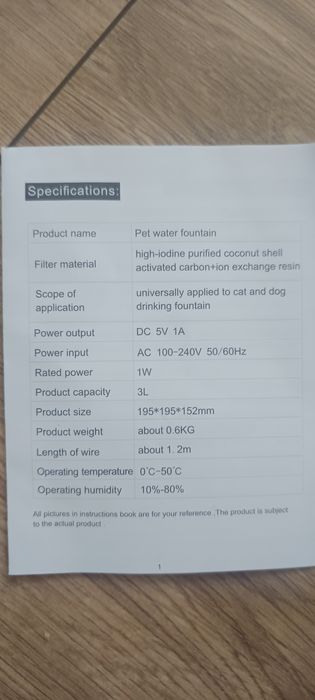 Fontanna dla kotów Psów - Maszyna do pojenia psów, kotów, ptaków