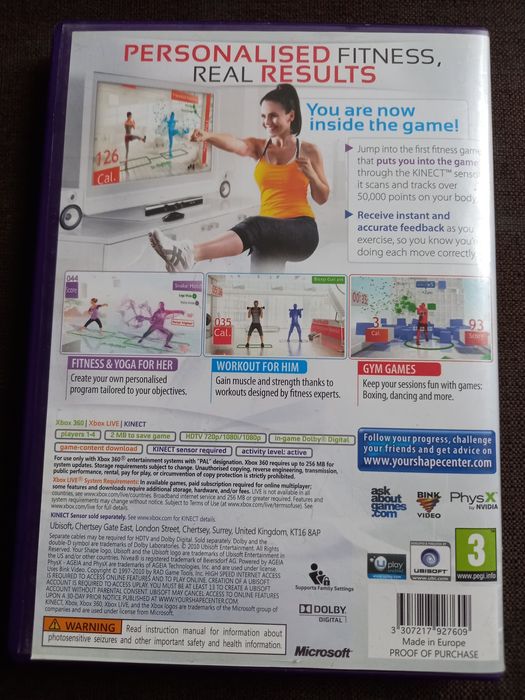 Gra Your Shape Fitness Evolved 2012 na xbox 360 kinect