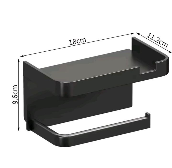 Держатель для туалетной бумаги с полкой.