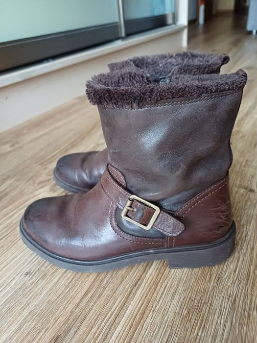 Чоботи демісезонні Clarks 21 см шкіра