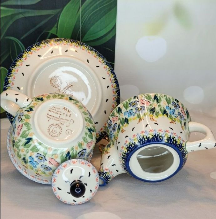 Filiżanka ceramiczna Tea for one imbryk ceramika Bolesławiec