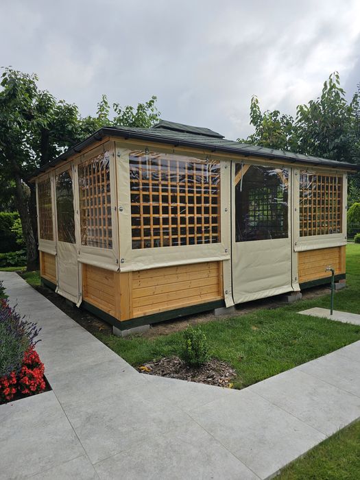 PLANDEKA na wymiar osłona zabudowa tarasu zasłona na altane