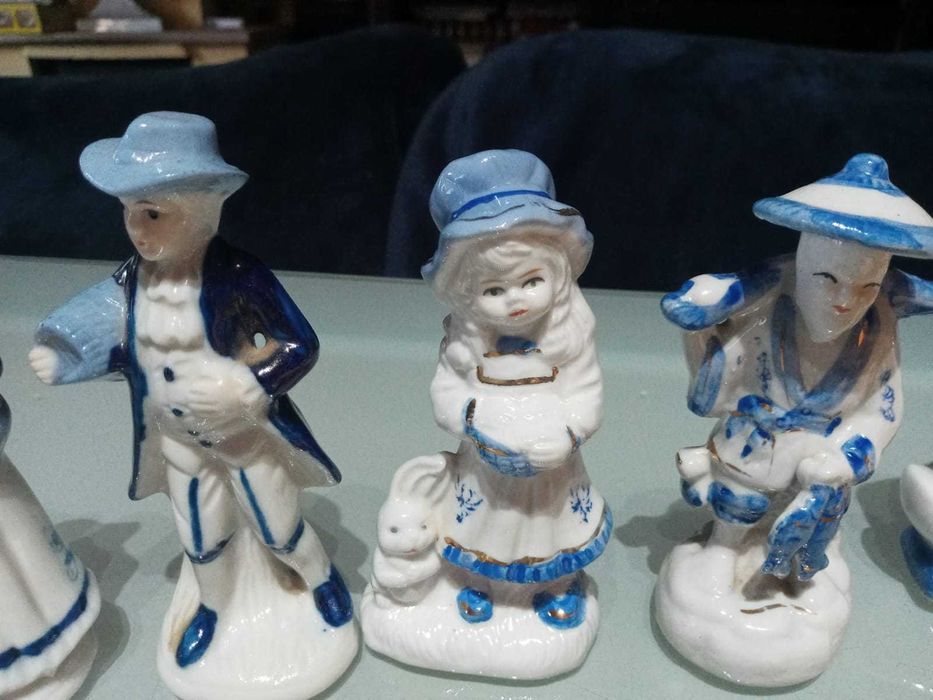 13 bonecos louça  antigos