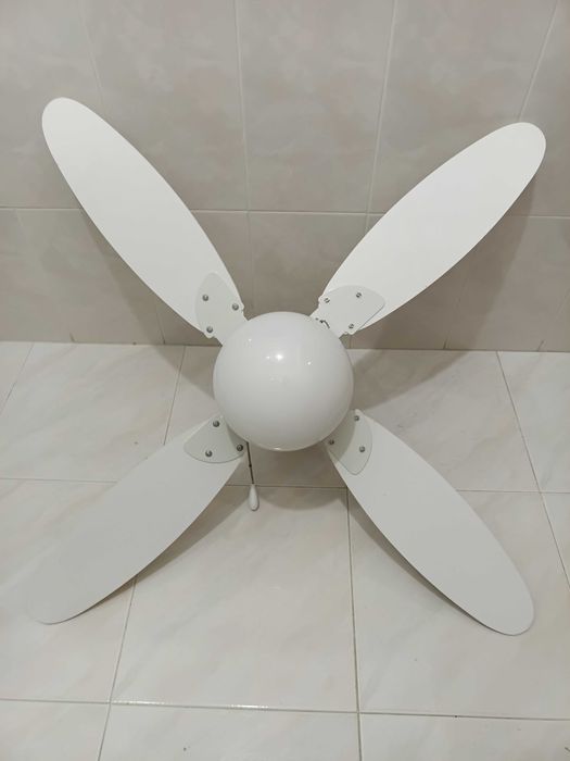 Ventoinha de teto motor 55w 3 velocidades com luz