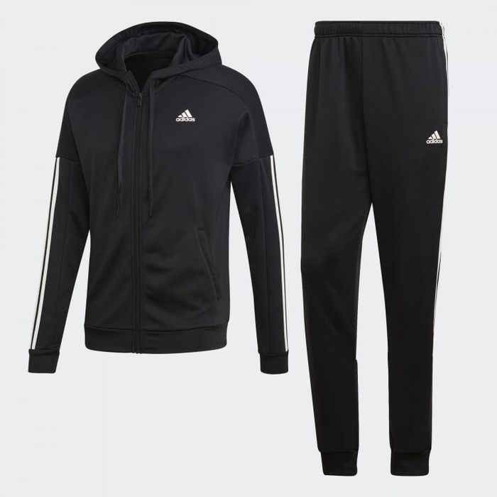 Костюм adidas мужской оригинал черный ластик весна S 44 46