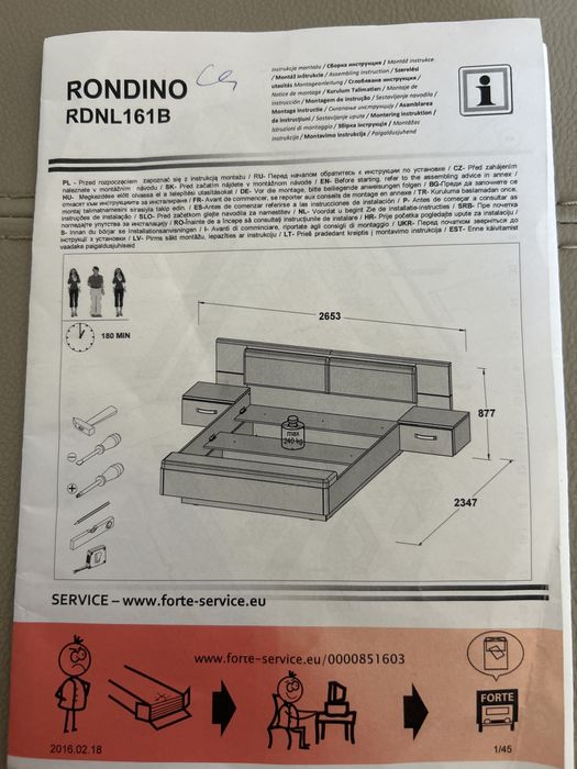 Łóżko (sama rama)