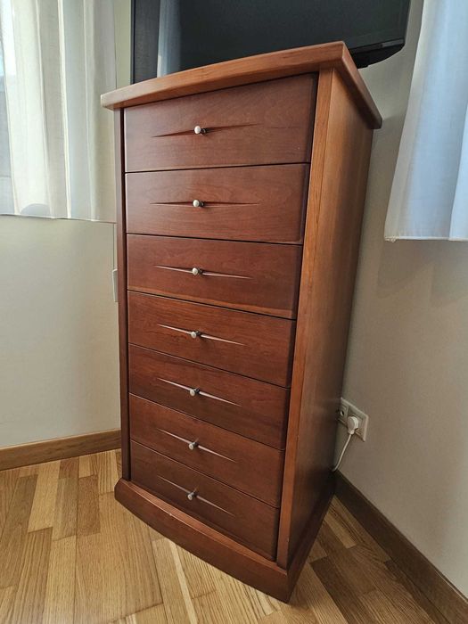 Quarto de casal completo em cerejeira - Excelente estado