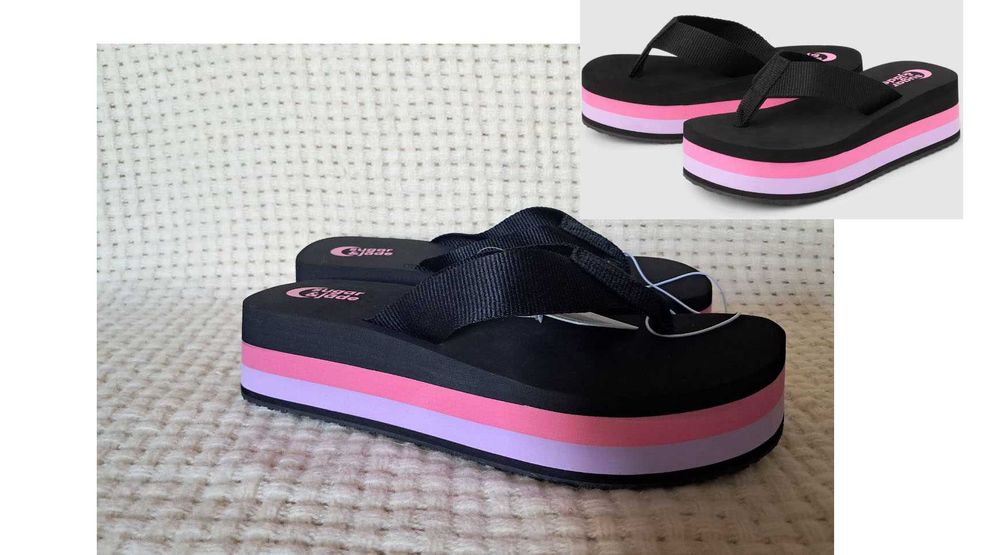 Р-р 37. Жіночі в'єтнамки, шлепанці на платформі