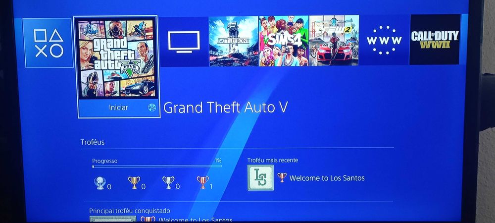 Ps4 com comando e jogos l.