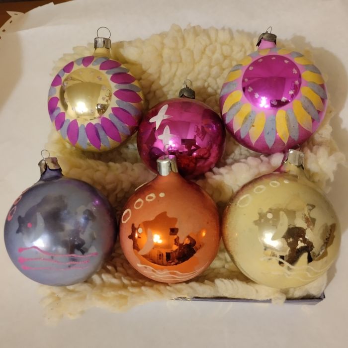 Ёлочные игрушки, старые, винтаж