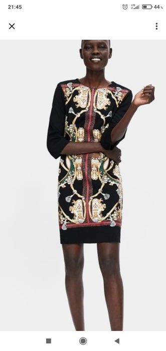Piękna nowa sukienka Zara S ze wzorem boho