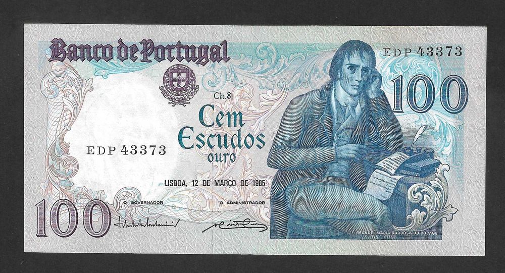 Nota de 100 escudos - Bocage