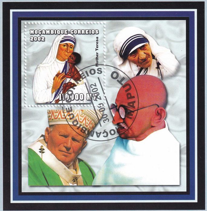 Mozambik 2002 kasowany cena 2,20 zł - Jan Paweł II